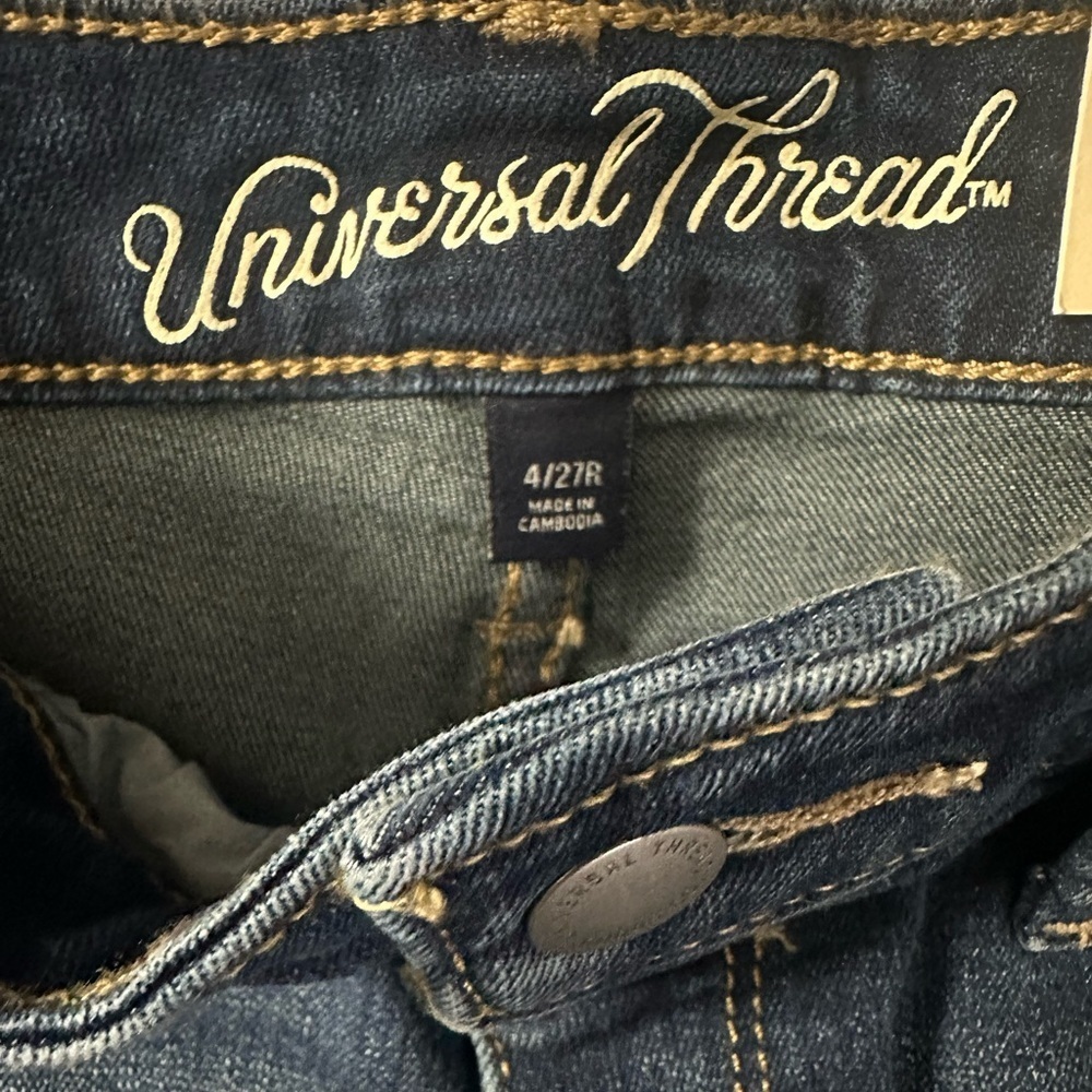 NWT Universal Thread Dark Blue high rise skinny Bootcut - Picture 6 of 6